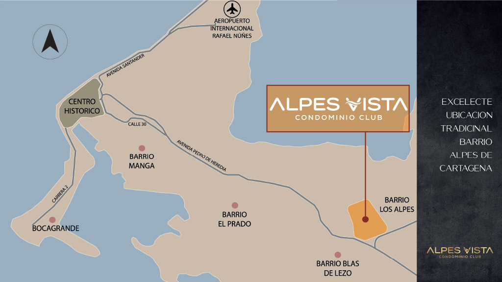 Mapa de ubicación de ALPES VISTA en Cartagena